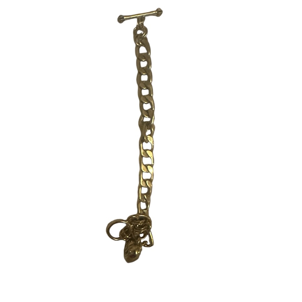 Girls Juicy Couture Heart 💖 Charm CHAIN LINK BRACELET & NECKLACE SET